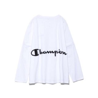 フレイアイディー(FRAY I.D)の専用新品未使用FRAY I.D ×ChampionバックプリントロンT黒白(Tシャツ(長袖/七分))