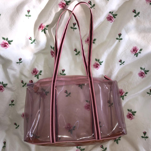 ハンドバッグmiu miu レア！ 90s ピンク ビニールバッグ