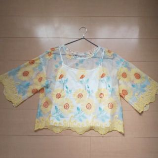 ダブルクローゼット(w closet)のぽこたん様専用 w closet レースブラウス(シャツ/ブラウス(半袖/袖なし))