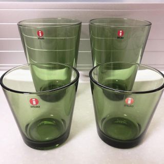 イッタラ(iittala)のused品  イッタラ  カルティオ タンブラー 4個セット フォレストグリーン(グラス/カップ)