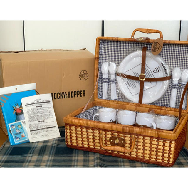 ROCKY&HOPPER ピクニックバスケット インテリア/住まい/日用品のインテリア小物(バスケット/かご)の商品写真