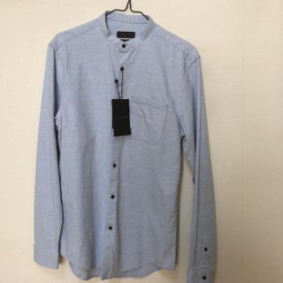 ザラ(ZARA)のZARA ノーカラースリムフィットシャツ(シャツ)