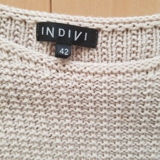 インディヴィ(INDIVI)の【新品】INDIVI  サマーニット42　大きいサイズ(ニット/セーター)