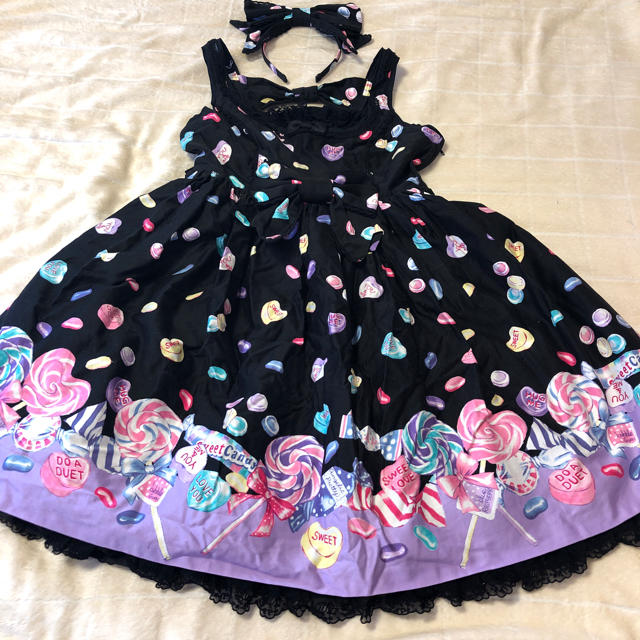 Angelic Pretty - candy treat ジャンパースカート リボン Angelic Pretty - candy treat ジャンパースカート リボン