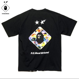 エフシーアールビー(F.C.R.B.)の黒 L BAPE x F.C.R.B. BACK EMBLEM TEE(Tシャツ/カットソー(半袖/袖なし))