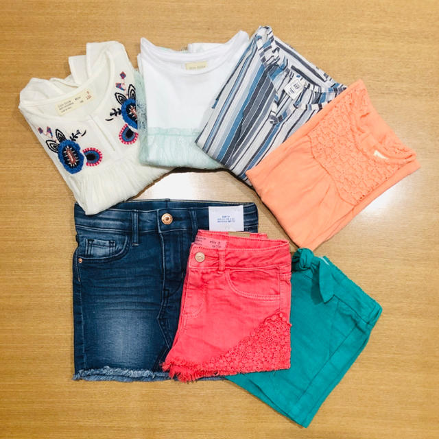 ZARA KIDS(ザラキッズ)の【未着用有り】zara GAP H&Mまとめ売り7点 110cm プチバトー キッズ/ベビー/マタニティのキッズ服女の子用(90cm~)(Tシャツ/カットソー)の商品写真