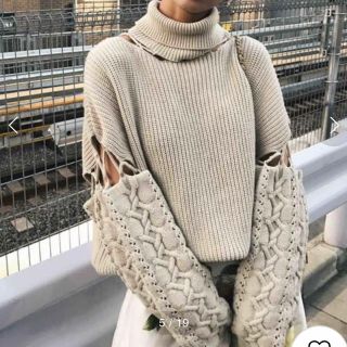 アメリヴィンテージ(Ameri VINTAGE)のAmeri VINTAGE CONNECT TURTLE NECK KNIT(ニット/セーター)