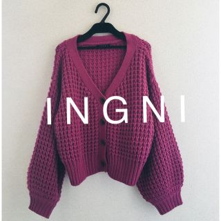 イング(INGNI)の新品★ I N G N Iイング★ワッフルショートVネックカーディガン(カーディガン)