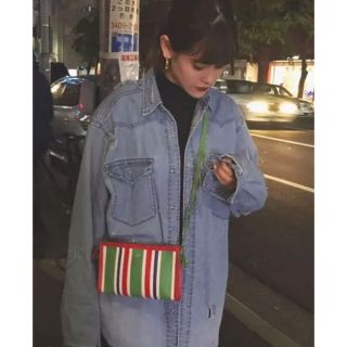 バレンシアガバッグ(BALENCIAGA BAG)の❤️アピーチ様専用  バレンシアガ バザールポシェット マルチストライプ(ショルダーバッグ)