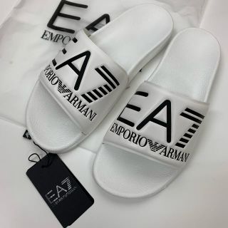 エンポリオアルマーニ(Emporio Armani)のEA7エンポリオアルマーニ新品ロゴシャワーサンダルタグ付きホワイト送料込み(サンダル)