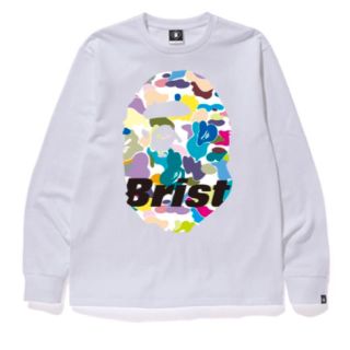 アベイシングエイプ(A BATHING APE)のape bape x FCRB L/S ape head tee L(Tシャツ/カットソー(七分/長袖))