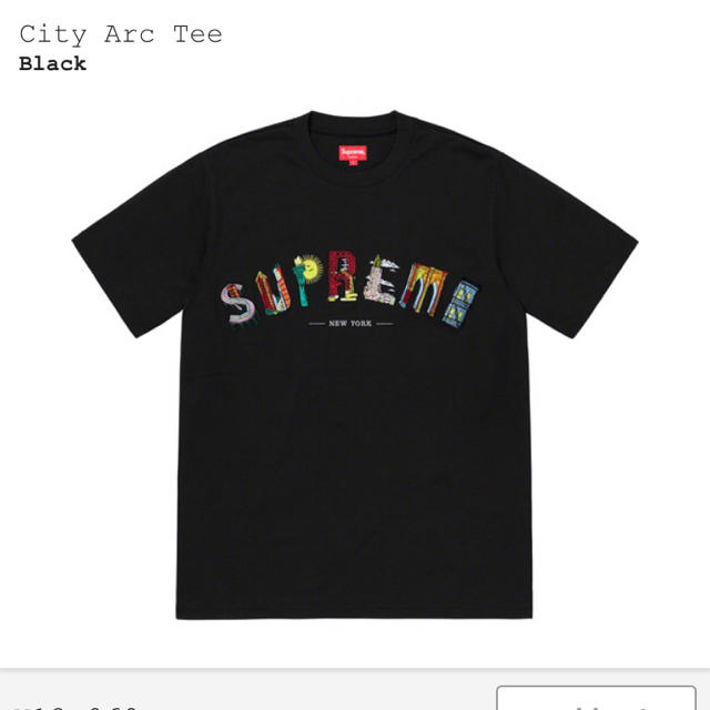 Mサイズ Supreme City Arc Tee Black