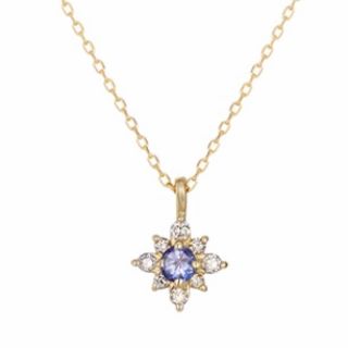 festaria K10イエローゴールド タンザナイト･ダイヤモンド ペンダント(ネックレス)