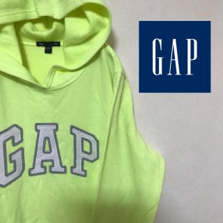 ギャップ(GAP)のレアカラー GAP ギャップ パーカー スウェット ビッグロゴ イエロー 蛍光(パーカー)