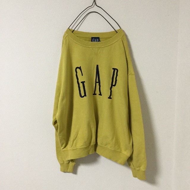 GAP(ギャップ)のold GAP オールドギャップ スウェット ビックロゴ KOREA製 イエロー メンズのトップス(スウェット)の商品写真