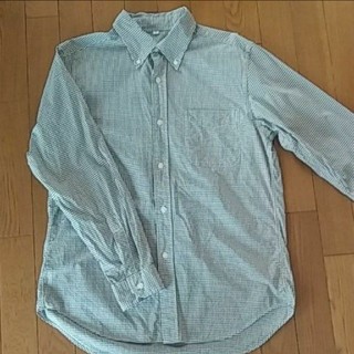 ムジルシリョウヒン(MUJI (無印良品))の無印　チェックボタンシャツ　グリーン×白　M　ニコアンド(シャツ)