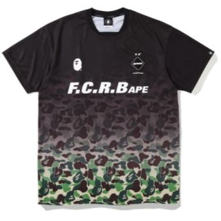 アベイシングエイプ(A BATHING APE)のape bape x FCRB game shirt 2XL 黒(Tシャツ/カットソー(半袖/袖なし))