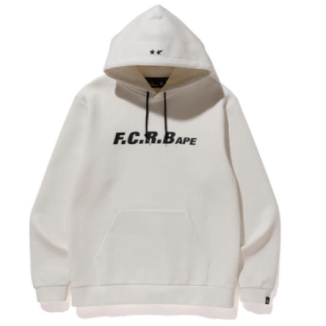 希少Sサイズ 白 BAPE FCRB TEAM HOODIE