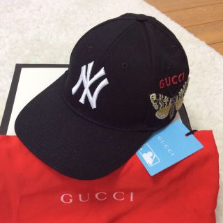 グッチ(Gucci)のGUCCI NY ヤンキースキャップ 正規店購入 本物(キャップ)