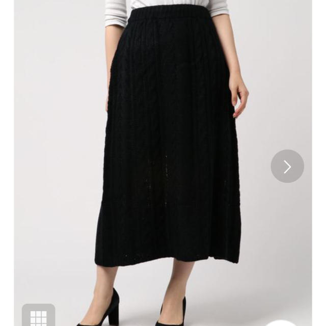 PUNYUS(プニュズ)のPUNYUS ニットスカート ブラック レディースのスカート(ロングスカート)の商品写真