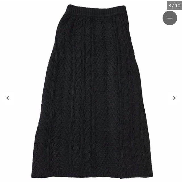 PUNYUS(プニュズ)のPUNYUS ニットスカート ブラック レディースのスカート(ロングスカート)の商品写真