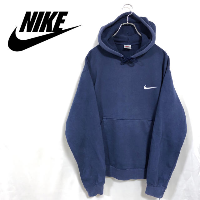 NIKE(ナイキ)の古着 NIKE ナイキ スウェットパーカー 90s XL スウォッシュ 銀タグ メンズのトップス(パーカー)の商品写真