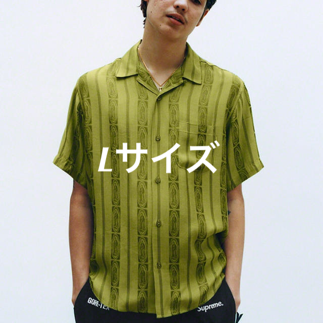 L supreme guadalupe s/s shirt 開襟シャツ カーキsupreme渋谷状態