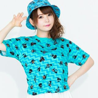 マミタス(mmts)のポケモン総柄ティーシャツ　ブルー(Tシャツ(半袖/袖なし))