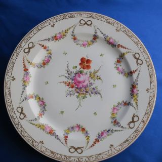 美品】ドレスデンの大皿プレート（25cm）☆1900～1930年製-