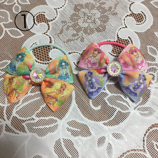 ☆プリキュア☆ヘアゴムセット♡ ハンドメイドのアクセサリー(ヘアアクセサリー)の商品写真