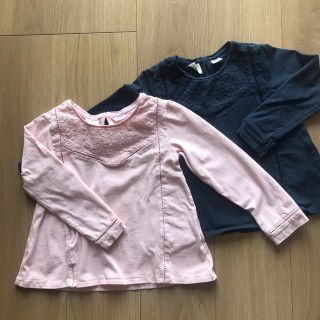 ザラキッズ(ZARA KIDS)のZARA ロング袖 トップス 104センチ 2枚セット ロングTシャツ(Tシャツ/カットソー)