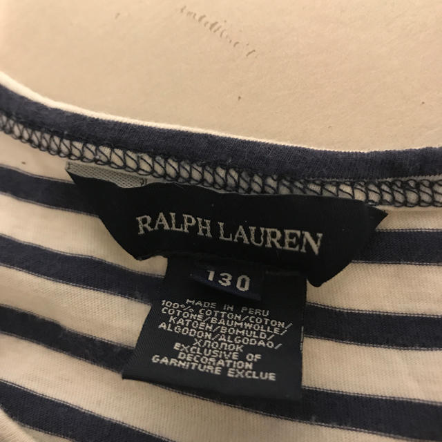 Ralph Lauren(ラルフローレン)のラルフローレン  キッズ ボーダーＴシャツ トップス 130 キッズ/ベビー/マタニティのキッズ服女の子用(90cm~)(Tシャツ/カットソー)の商品写真