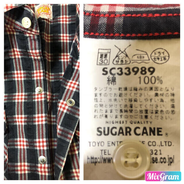 Sugar Cane(シュガーケーン)のシュガーケーン チェックシャツ ネルシャツ 半袖シャツ メンズのトップス(シャツ)の商品写真