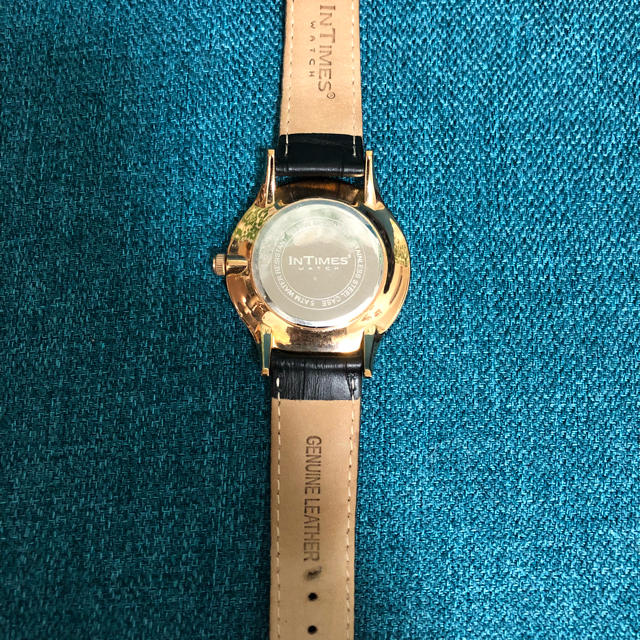 TIMEX(タイメックス)のINTIMES メンズ腕時計 ブラック×ゴールド メンズの時計(腕時計(アナログ))の商品写真