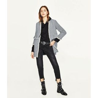 ザラ(ZARA)のZARA   ギンガムチェックスプリングコート(スプリングコート)