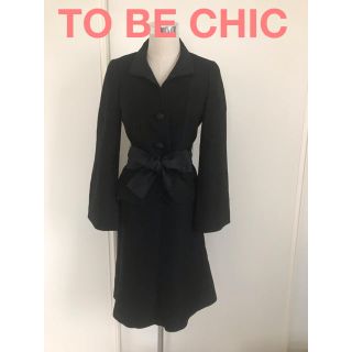 トゥービーシック(TO BE CHIC)の美品 TO BE CHIC セレモニースーツ ブラック 黒(スーツ)