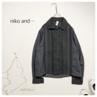 ニコアンド(niko and...)のniko and ニコアンド . レース 切替 シャツ 前開き ブラウス(シャツ/ブラウス(長袖/七分))