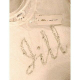 ジルバイジルスチュアート(JILL by JILLSTUART)の新品　ジルスチュアート　jillstuart　ロゴカットソー　フリルTシャツ(カットソー(半袖/袖なし))