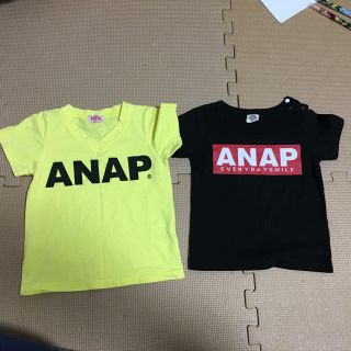 アナップキッズ(ANAP Kids)のネイル用品様専用  ANAPKIDS 半袖 2枚セット サイズ90(Tシャツ/カットソー)