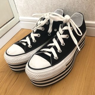 コンバース(CONVERSE)の完売 美品 コンバース 厚底 チャックテイラー オールスター ブラック 22.0(スニーカー)