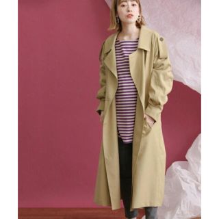 ケービーエフ(KBF)のBIGカラートレンチコート *BEIGE(トレンチコート)