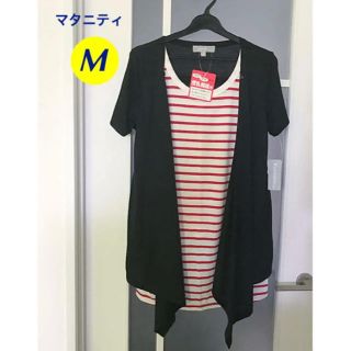 新品＊マタニティ＊授乳機能付きトップス＊M(マタニティトップス)