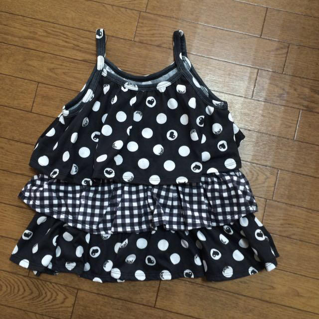 RONI(ロニィ)の三段フリルのキャミ キッズ/ベビー/マタニティのキッズ服女の子用(90cm~)(その他)の商品写真