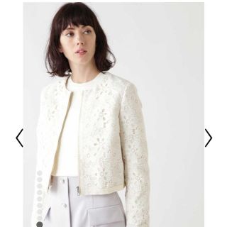 ジルスチュアート(JILLSTUART)の今季JILLSTUART レースノーカラーブルゾン(ブルゾン)