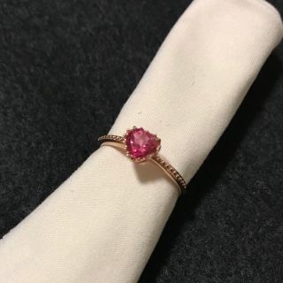 ジュエリーツツミ(JEWELRY TSUTSUMI)のK10ピンクゴールドピンクトパーズリング【値引き不可】(リング(指輪))