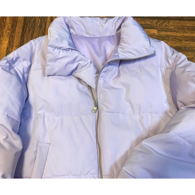 GU(ジーユー)のGU ナカワタスタンドカラーブルゾン パープルL レディースのジャケット/アウター(ブルゾン)の商品写真