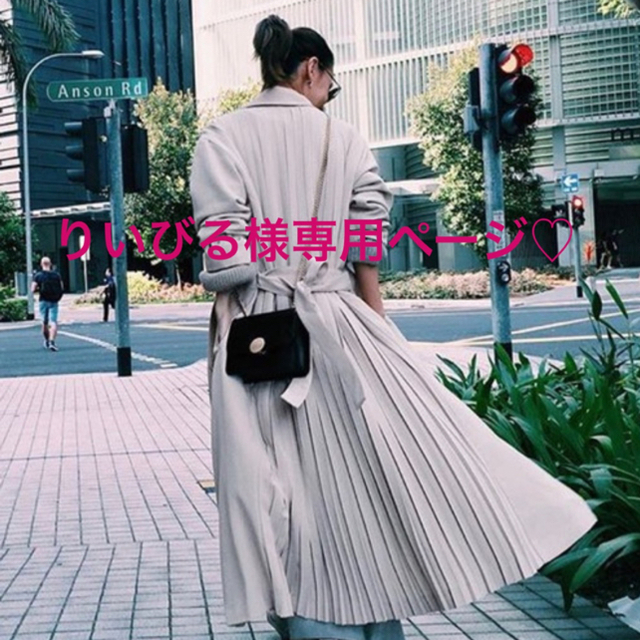 トレンチコートAMERI BACK PLEATS JACKET