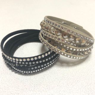 スワロフスキー(SWAROVSKI)の(ミランダ愛用) SWAROVSKI クリスタルレザーブレスレット(ブレスレット/バングル)