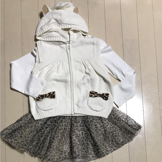 GYMBOREE(ジンボリー)の新品 ジンボリー レパードニットパーカー 4T.5T  キッズ/ベビー/マタニティのキッズ服女の子用(90cm~)(ニット)の商品写真