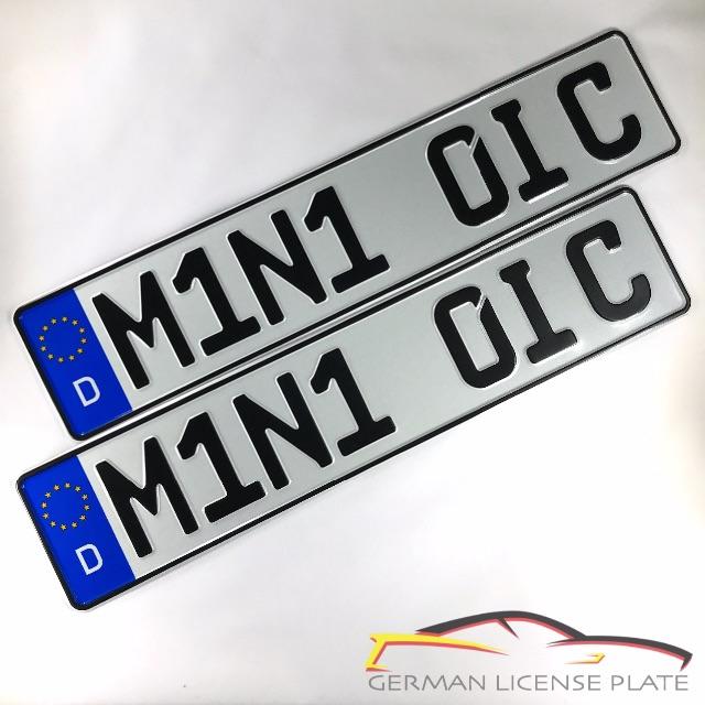 ★新品★ 「M1N1 0I C」 2枚セット 本物ドイツユーロナンバープレート